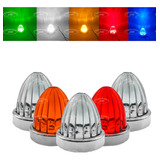 Plafón Tipo Zepelín 9 Led Camión Base Cromada Varios Colores