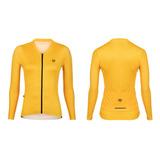 Jersey Ciclismo M/l Mujer Gw Dig Basic Amarillo