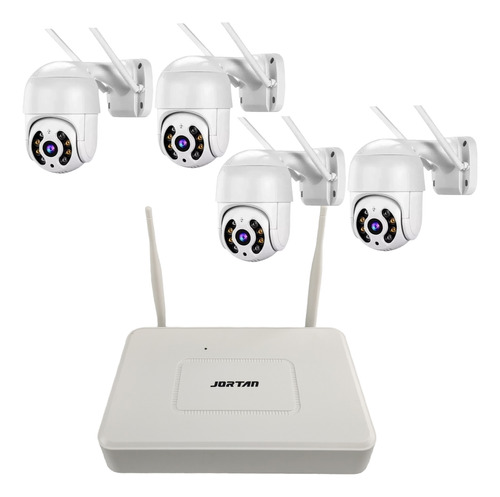 4 Cameras Sem Fio Nvr Dvr Segurança Wifi App Microfone Casa