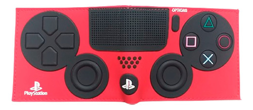 Billetera De Goma Playstation 4 Joystick Rojo