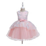 1-5years Vestido De Princesa Rosa Elegante Fiesta De Cumplea