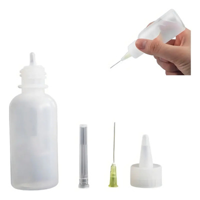 Botella Dispensador 50ml Plástico Punta Fina con Tapa Blanca | MercadoLibre