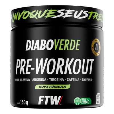 Suplemento Em Pó Verde Pre Treino Pre Workout Pote 150g Sabor Limão FTW - DIABO VERDE | MercadoLivre