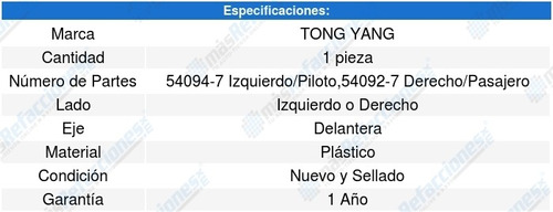 Tolva/lodera Salpicadera Delantera Volkswagen Bora (05-10)