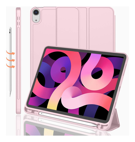 Funda Para iPad Gen 5ta/soporte Para Lapiz (rosado)