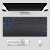 Mouse Pad Grande 90x40 Couro Gamer Desk Pad Colméia Gométric