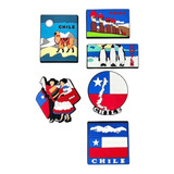 Pack 6 Imanes Para Refrigerador/decorativo Recuerdo Chile