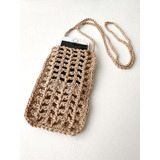 Cartera Bandolera Phone Bag Porta Celular Tejida Crochet