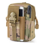 Morral Tactico Militar Sistema Molle Bolso Riñonera Funda Celular Mimetizado S-5022m