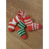 Adorno De Navidad/ Navideño Botas En Crochet Regalo.