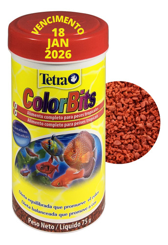 Ração Para Peixes Tropicais - Tetra Color Bits 75g