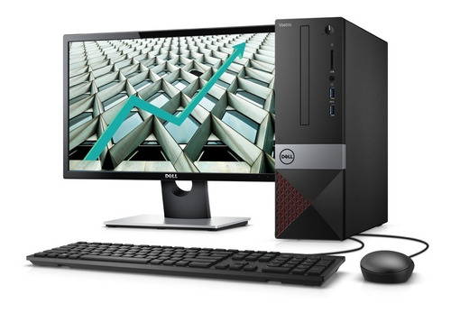 Desktop Dell Vostro Vst-3470-a25m I5 4gb 1tb W10pro +monitor