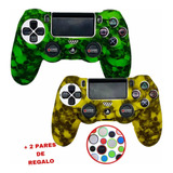 Kit 2 Fundas Para Control De Ps4 Con Grips Protector 13