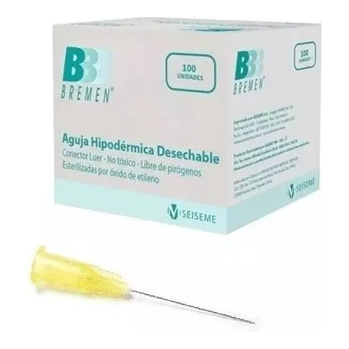 Aguja HiPodérmica Estéril 30g X 1/2 13 X 3 Mesoterapia X 500