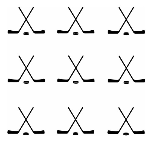 36 Unids/set Hockey Cross Sticks Patrn Vinilo Adhesivo De Pa