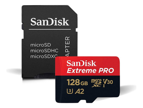 Cartao Memoria Sdxc Extreme Pro U3 Ultrahd 4k 200mb/s 128gb