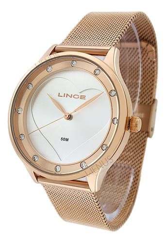 Relógio Feminino Lince Rose Gold Lançamento Original Pulso