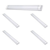 Kit 5 Tubular Luminária Led Sobrepor 40w Branco Frio 120cm