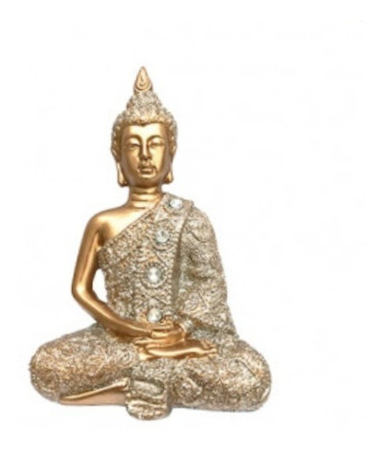 Buda Dourado Resina 12cm