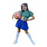 Conjunto Infantil De Menina Do Brasil Copa Do Mundo Luxo