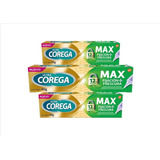 Corega Ultra Maxima Fijacion Frescura 40gr Combo X3 Unidades