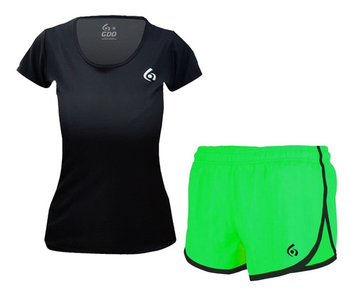 Conjunto Remera Y Short Gdo Running Deportivo