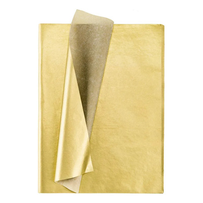 Papel De Seda Dorado, 100 Hojas Metálicas Para Fiesta De Cum