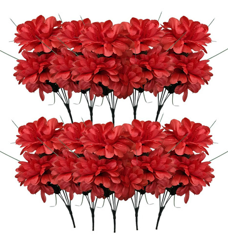 10 Buquê De Crisântemo Flores Artificial Decoração Para Vaso