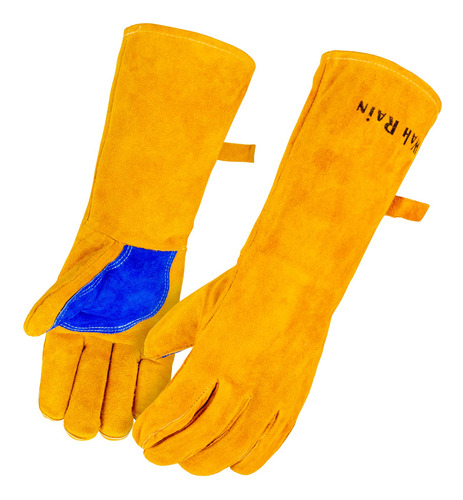 Wah Rain Guantes De Soldadura De Kevlar De Piel De Vaca Resi