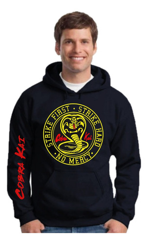 Buzo Canguro Negro Cobra Kai - Hoodie - Unisex - Series