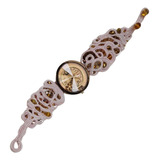 Reloj Artesanal Con Pulsera De Soutache Y Cristales Joya