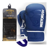 Luva Boxe Muay Thai First Fx2 Pretorian Azul + Bolsa