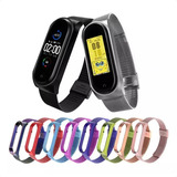 Pulseira Extra P/ Xiaomi Mi Band 4 Aço Inox Metal Miband 4 Cor Roxo