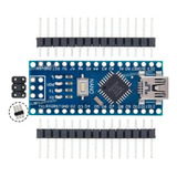Placa Arduino Nano Com Conector V3 Pino Não Soldado Mega328p