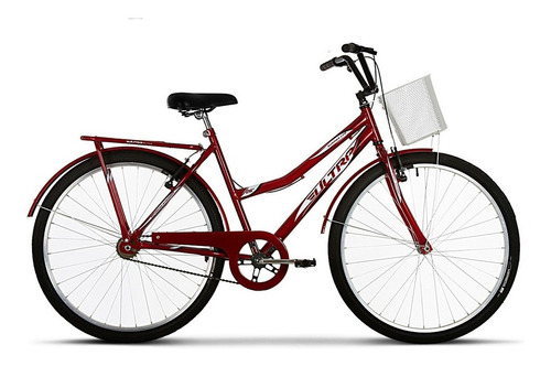 Bicicleta  Urbana Ultra Bikes Summer Tropical Aro 26 19  1v Freios V-brakes Cor Vermelho