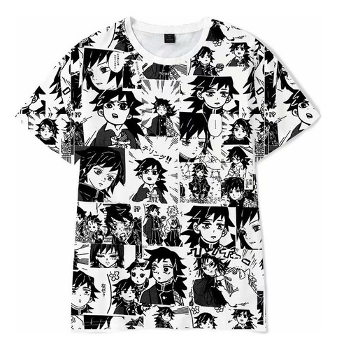 Ss Playera De Manga Corta Anime Demon Slayer Painting Tenis