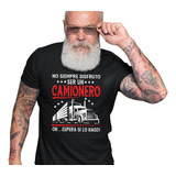 Camiseta Economica Negra De Hombre Estampado Traileros Cleen