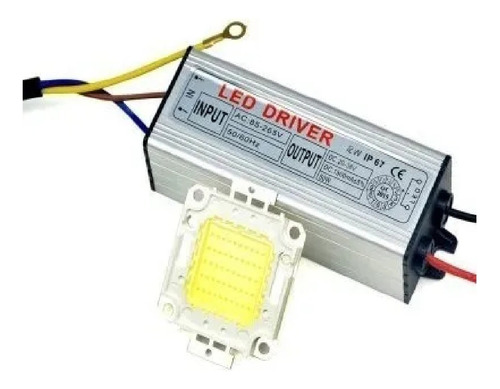 Kit Chip + Reator Driver Led Reposição 50w 100w 150w 200w Luz Branco-frio 110v/220v