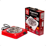 Fogareiro 1 Boca Elétrico 1000w Fogão Cooktop Mesa Portátil