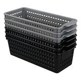Small Rectangle Plastic Storage Basket, Slim Basket Org...