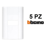5 Placas E5n1bn Blanco De Resina Con Chasis 1 Módulo Bticino
