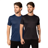 Kit 2 Camiseta Poliamida Malha Fria Corrida Masculina Camisa