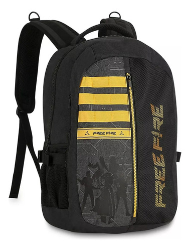 Mochila Costas Free Fure Preto/amarelo Fr2492 Clio