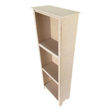 Estante Multiuso 3 Divis Modelo Liso 46x22x130 Mdf Madeira