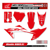 Kit Calcos Para Crf 230 Con Plásticos Biker My23 - Gruesas! 