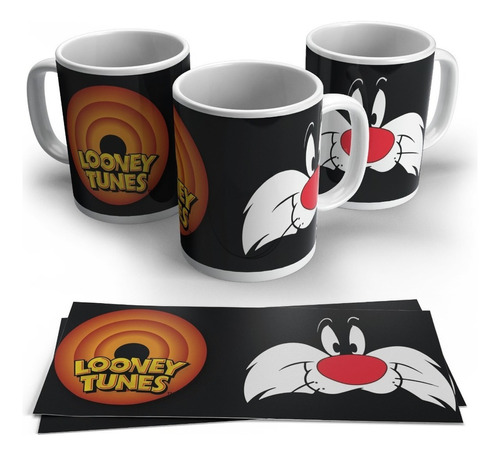 Mug Pocillos Vaso Looney Tunes Cumpleaños Regalos