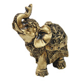 Estatua Miniatura Elefante Indiano De Resina Decoração Medio