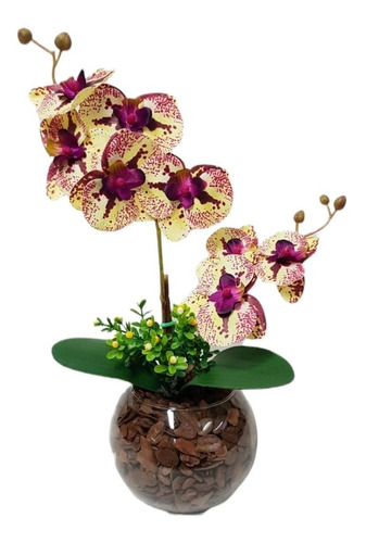 Arranjo De Flores Artificiais Orquídeas Lavabo Vaso Enfeite