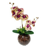 Arranjo De Flores Artificiais Orquídeas Lavabo Vaso Enfeite
