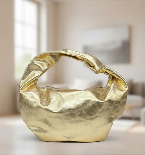 Bolso De Hombro Redondo Con Nudo Elegante Dpelle En Piel